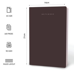 Factor Notes A5 Woody Brown 90GSM 160Pgs NoteBook -FN2082